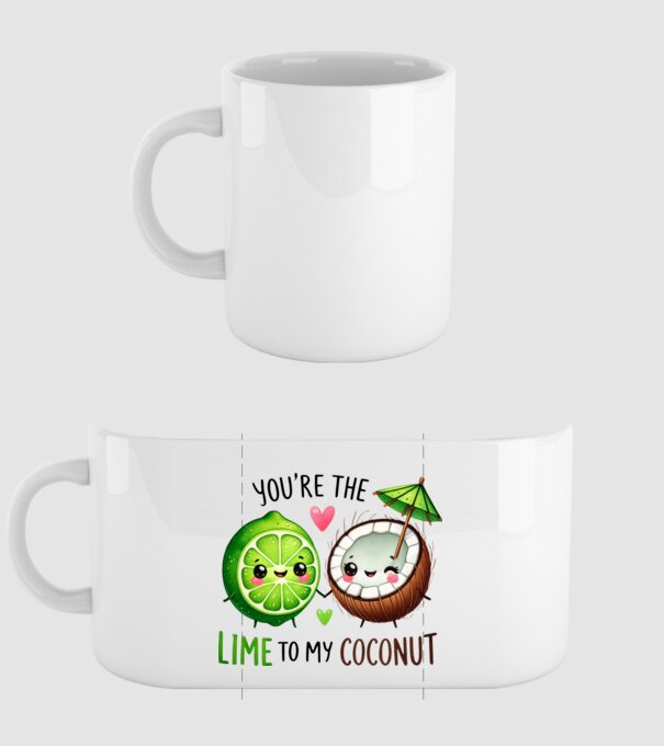 Lime to my Coconut model alb pe tricou