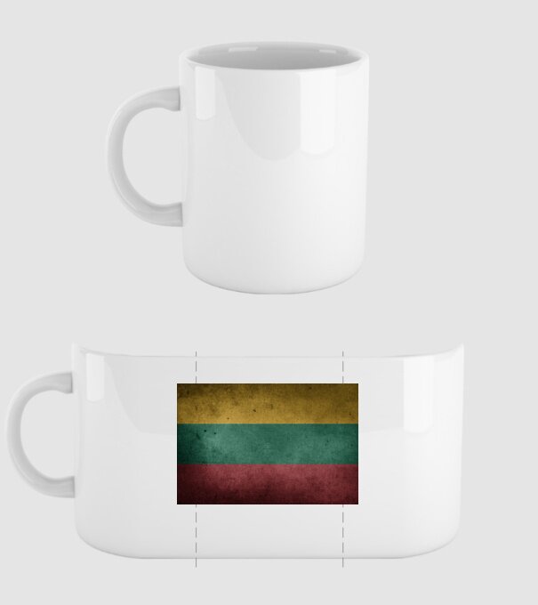 LITHUANIA model alb pe tricou