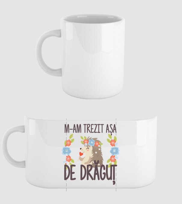 M-am trezit așa de drăguț model alb pe tricou