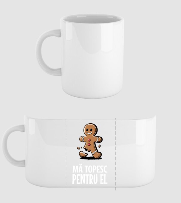 Mă topesc pentru el Negru model alb pe tricou