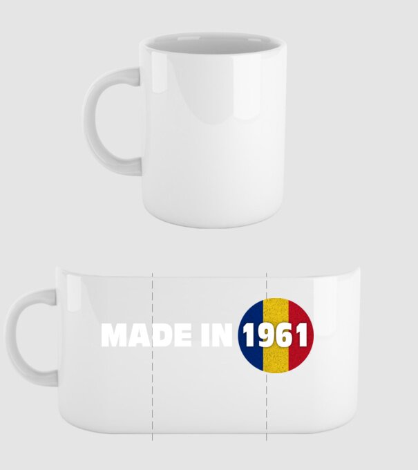 made in 1961 retro vintage model alb pe tricou