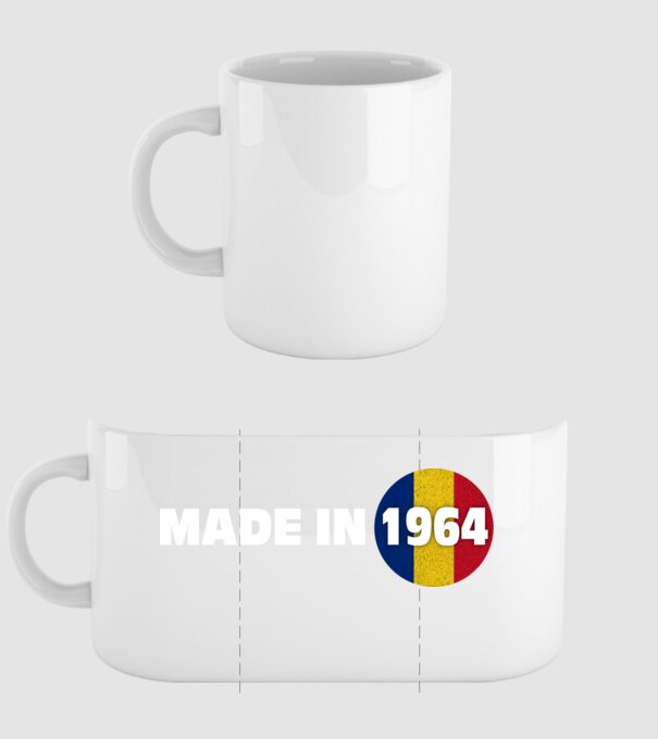 made in 1964 retro vintage model alb pe tricou