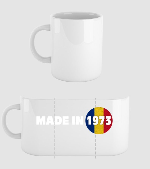 made in 1973 retro vintage model alb pe tricou