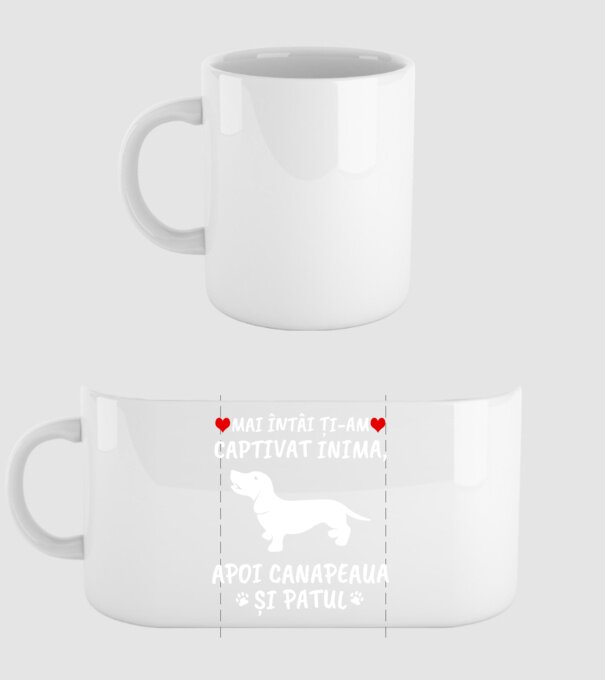 Mai întâi ți-am captivat inima, apoi canapeaua și patul model alb pe tricou