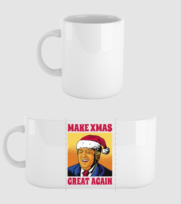 Make Xmas great again model alb pe tricou