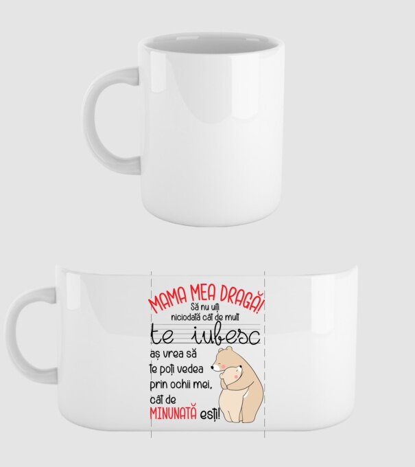 Mama Cât de minunat ești model alb pe tricou