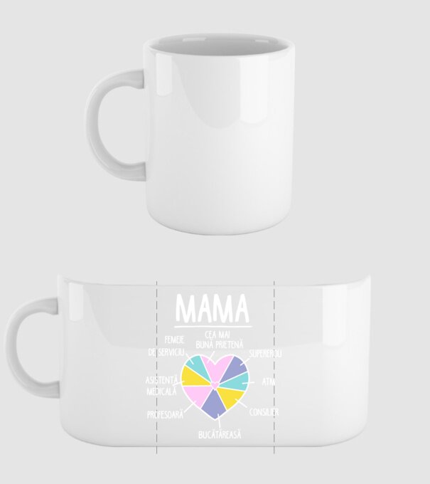 Mama cea mai bună prietenă, supererou model alb pe tricou