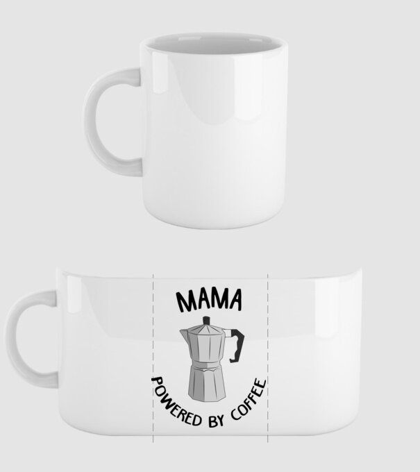 Mama powered by coffee_D1655019 model alb pe tricou