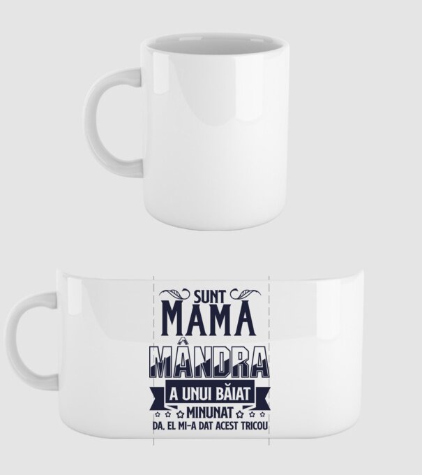 Sunt mama mândră a unui băiat minunat - da, el mi-a dat acest tricou model alb pe tricou