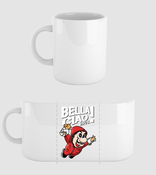 mario la casa de papel model alb pe tricou