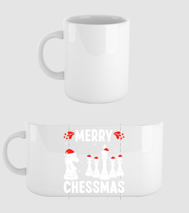 merry chessmass model alb pe tricou