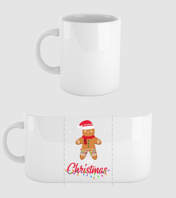 Merry christmas cookie model alb pe tricou