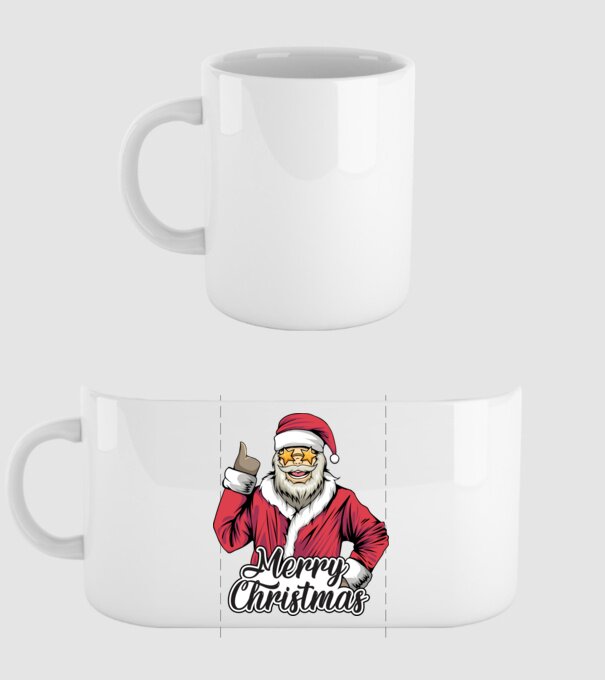Merry christmas Santa model alb pe tricou
