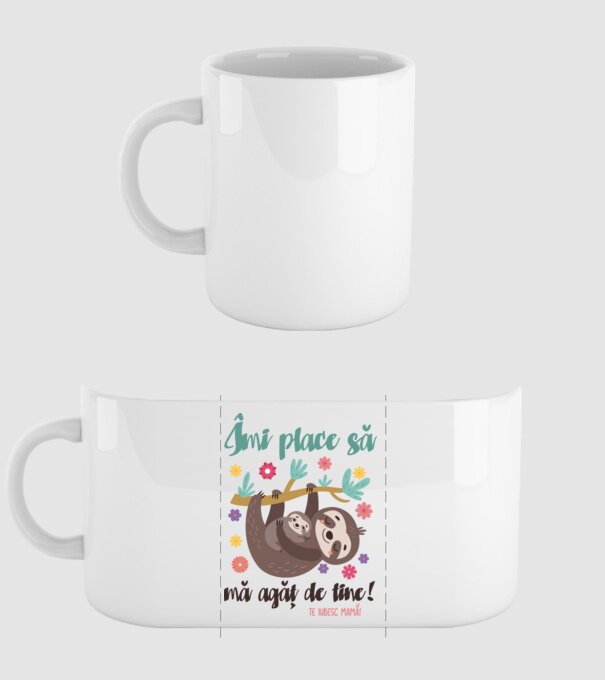 Îmi place că te agăți de mine! model alb pe tricou