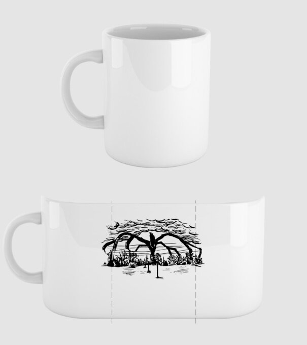 mind flayer drawing stranger things model alb pe tricou