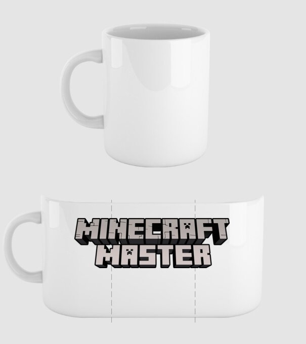Minecraft Master model alb pe tricou