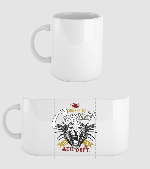 Minesota Cougars model alb pe tricou