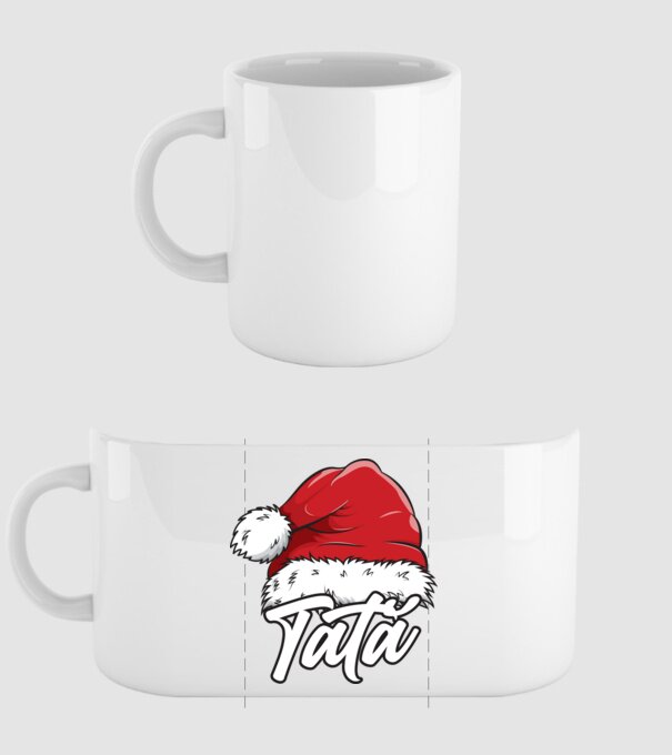 tată Santa Hat model alb pe tricou