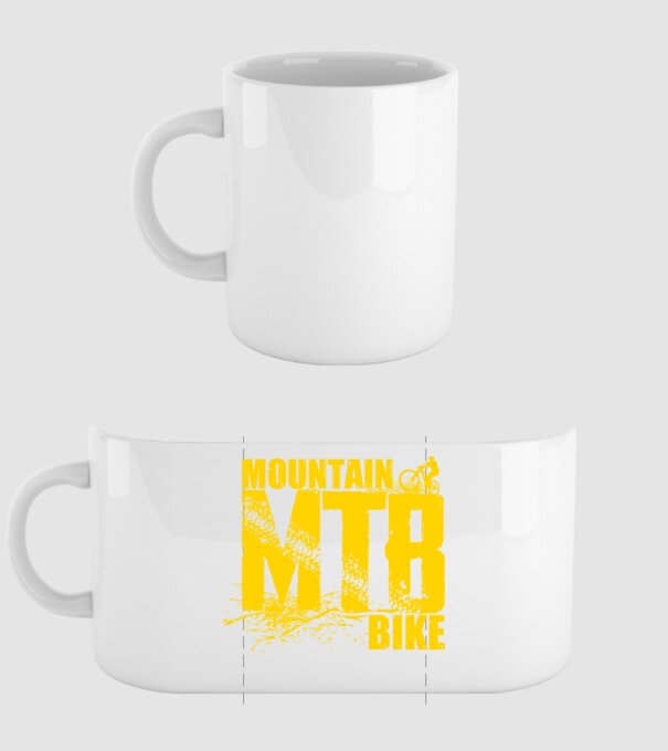 MTB model alb pe tricou