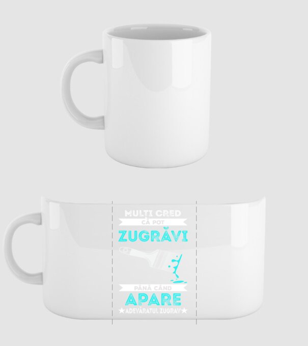 Mulți cred că pot zugrăvi până când apare adevăratul zugrav model alb pe tricou