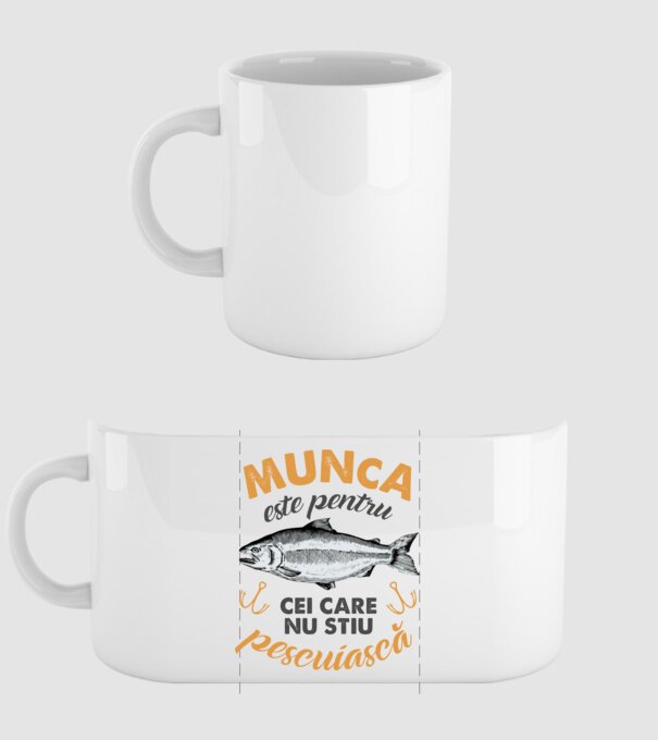 Munca este pentru cei care nu știu pescuiască model alb pe tricou