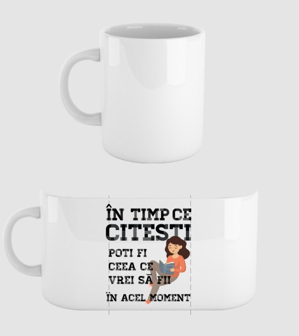 în timp ce citești poți fi ceea ce vrei să fii - în acel moment model alb pe tricou