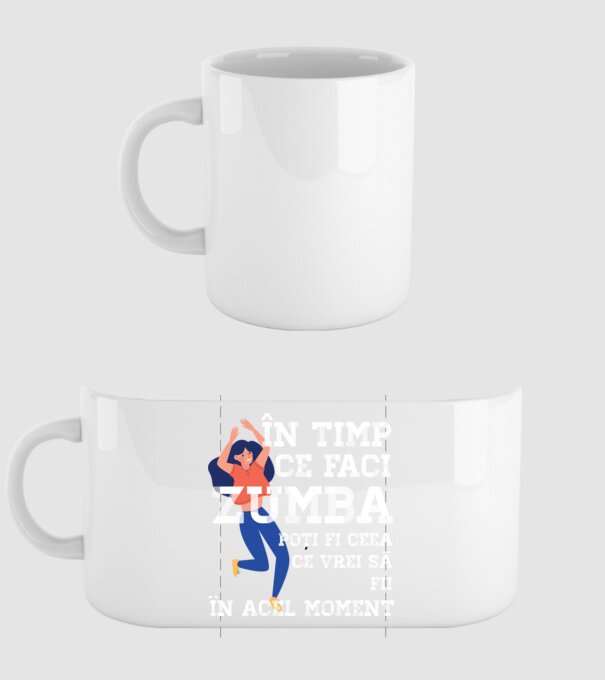 în timp ce faci zumba poți fi ceea ce vrei să fii - în acel moment model alb pe tricou