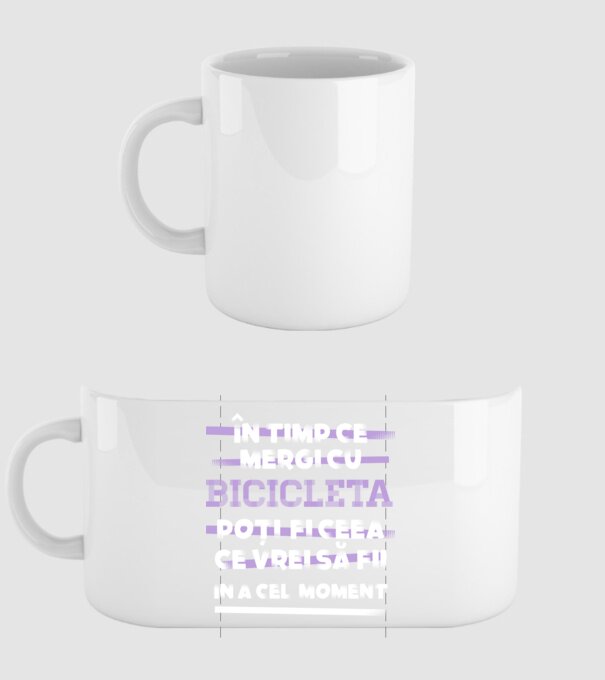 în timp ce mergi cu bicicleta poți fi ceea ce vrei să fii - în acel moment model alb pe tricou