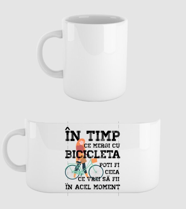 în timp ce mergi cu bicicleta poți fi ceea ce vrei să fii - în acel moment model alb pe tricou
