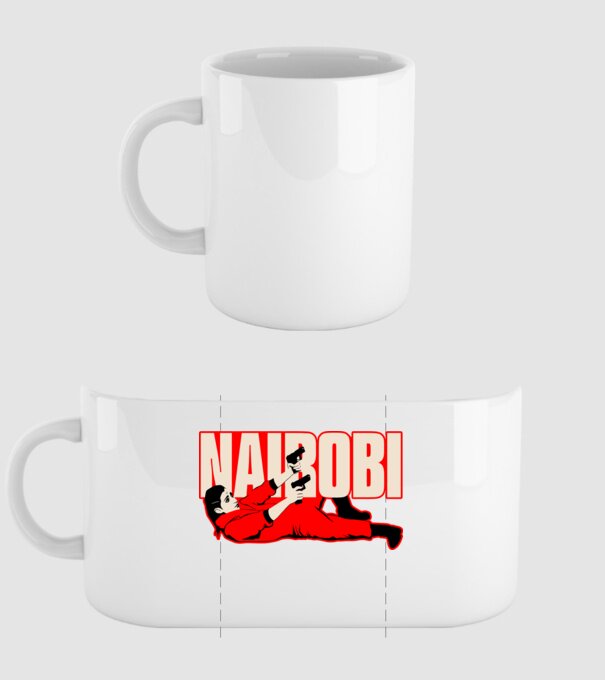 nairobi la casa de papel model alb pe tricou