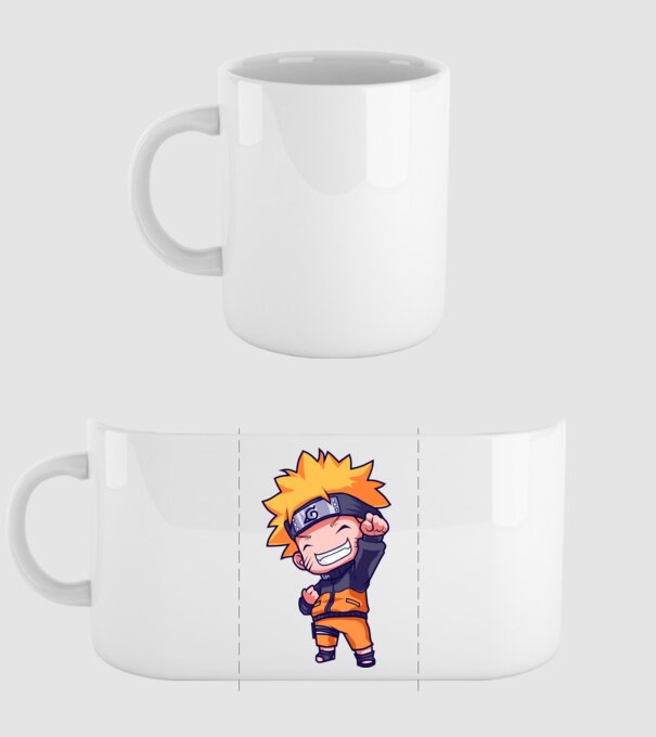 NARUTO model alb pe tricou