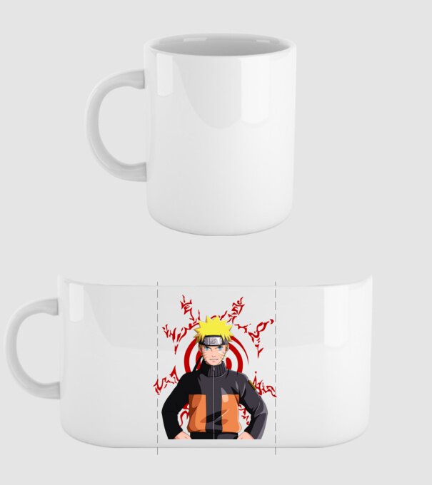 NARUTO model alb pe tricou