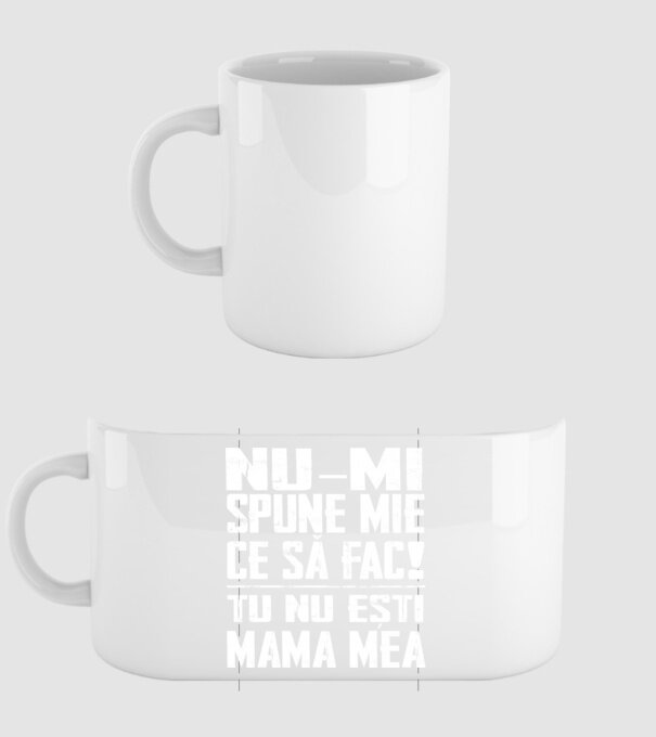 ne-mondd-meg-mit-csinaljak-ANYA-FEHER-RO model alb pe tricou