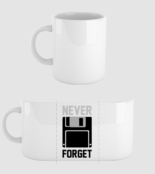 Never Forget model alb pe tricou