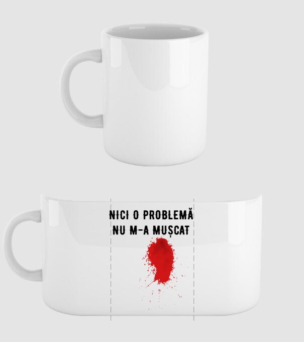 Nici o problemă, nu m-a mușcat model alb pe tricou