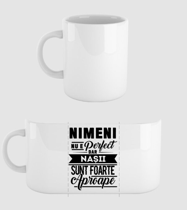Nimeni nu e perfect, dar nașii sunt foarte aproape model alb pe tricou