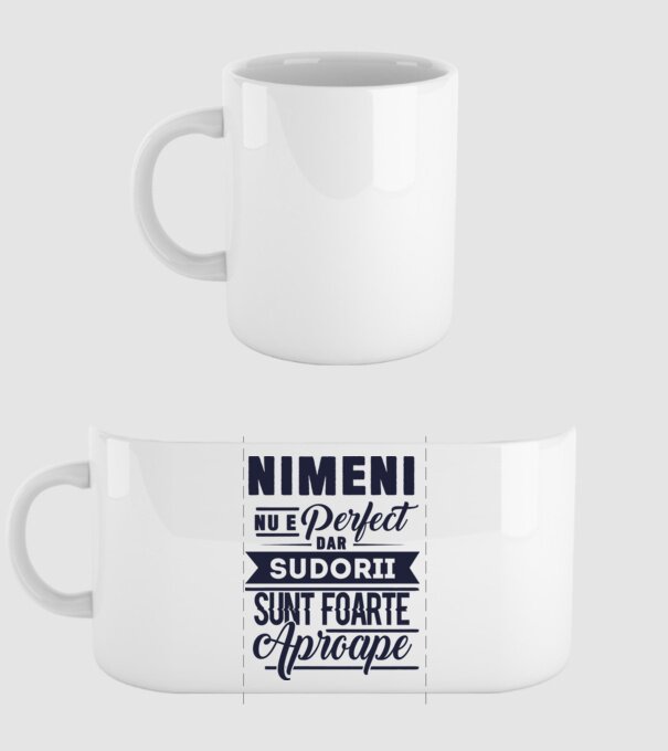 Nimeni nu e perfect, dar sudorii sunt foarte aproape model alb pe tricou