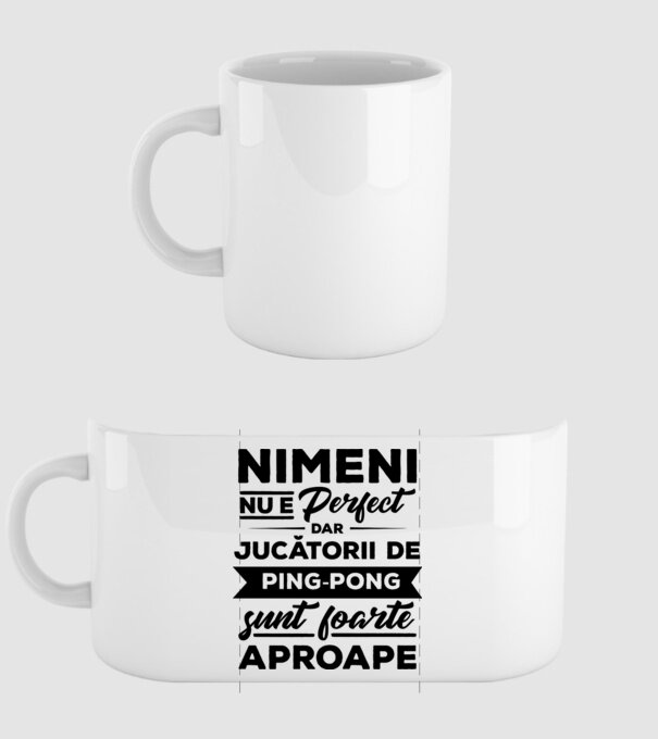 nimeni nu e perfect, dar jucătorii de ping-pong sunt foarte aproape model alb pe tricou