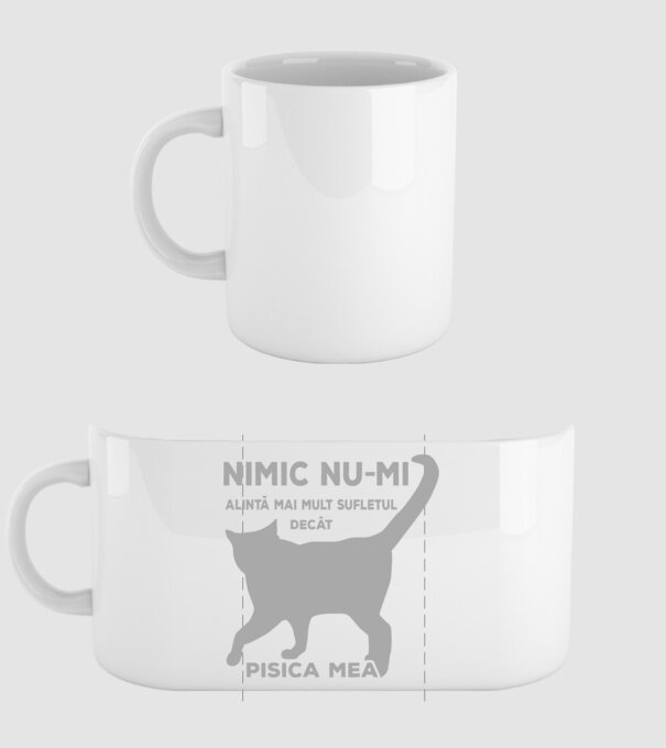 Nimic nu-mi alintă mai mult sufletul decât pisica mea model alb pe tricou