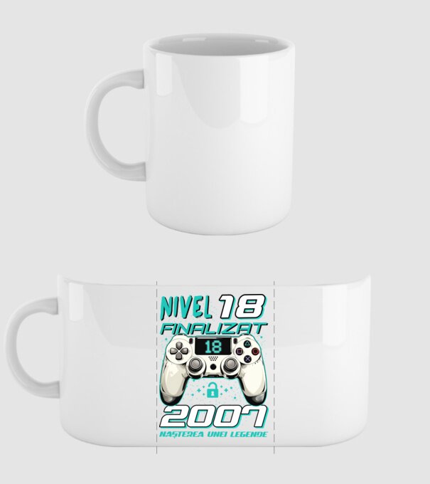 Nivel finalizat 18 2007 model alb pe tricou