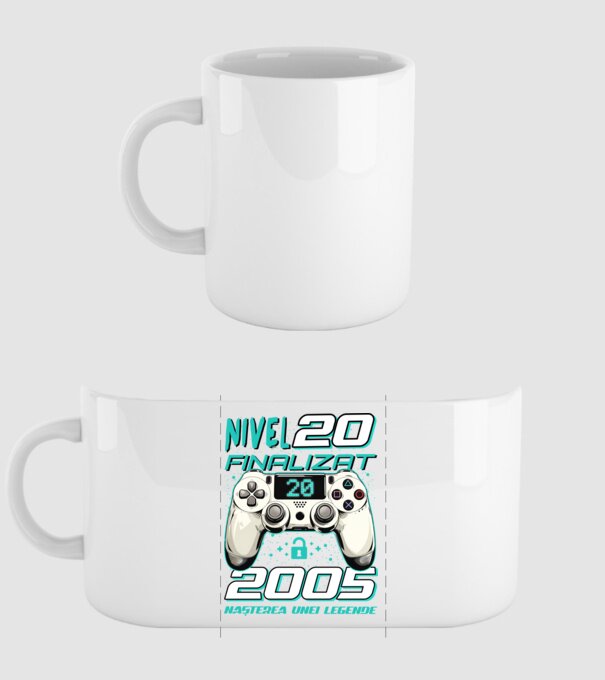 Nivel finalizat 20 2005 model alb pe tricou