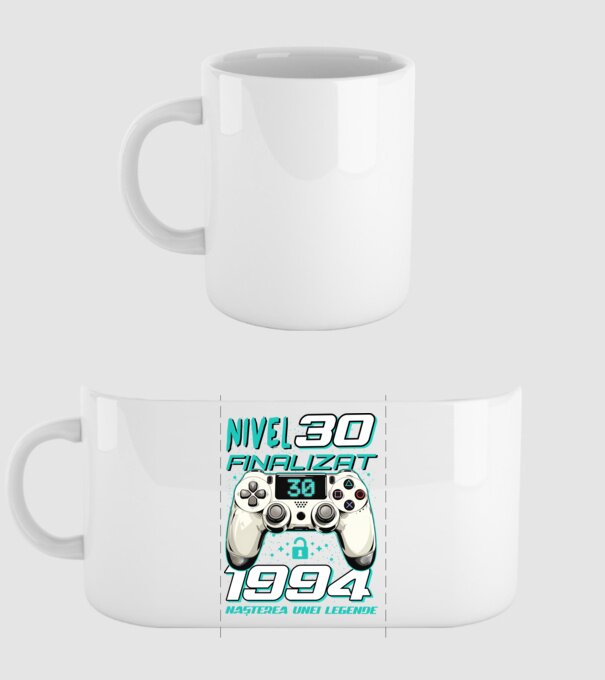 Nivel finalizat 30 1995 model alb pe tricou