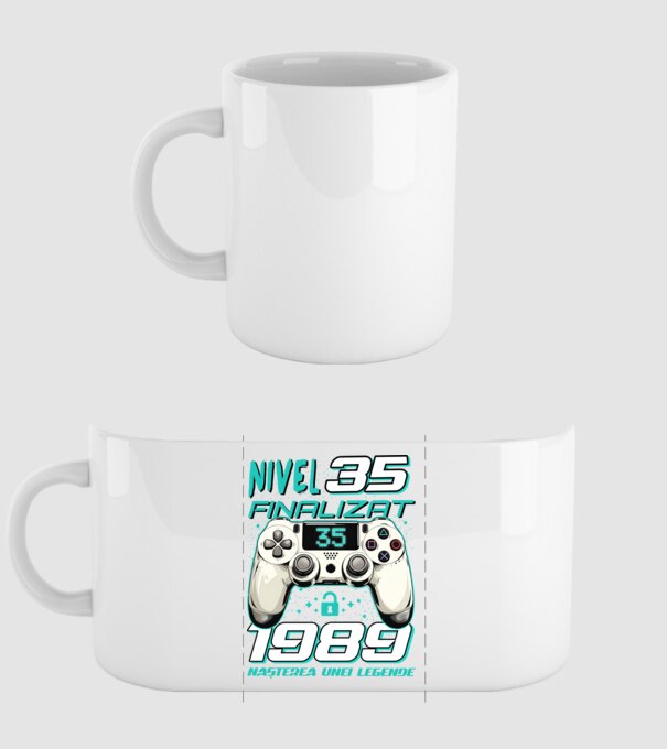 Nivel finalizat 35 1990 model alb pe tricou