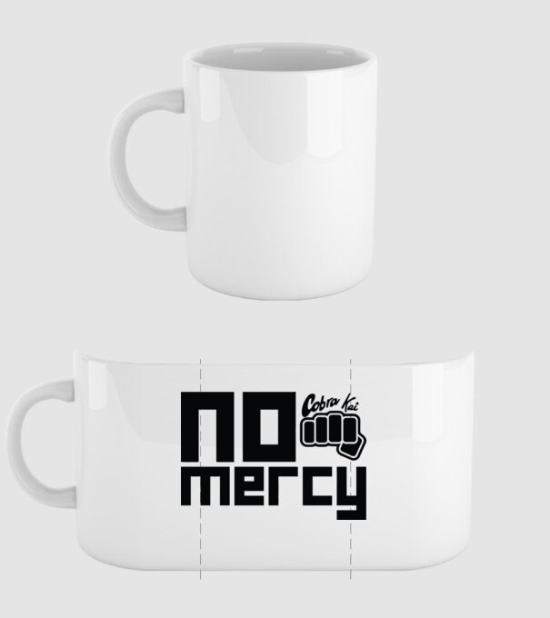 No mercy cobra kai model alb pe tricou