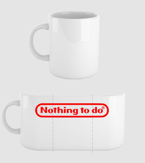 Nothing to do model alb pe tricou