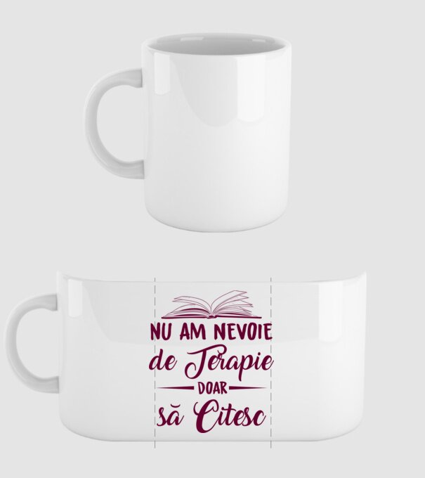 nu am nevoie de terapie, doar să citesc model alb pe tricou