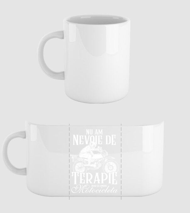 nu am nevoie de terapie, doar să conduc motocicleta model alb pe tricou