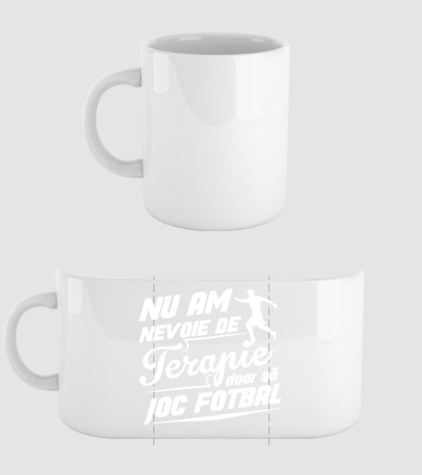 nu am nevoie de terapie, doar să joc fotbal model alb pe tricou