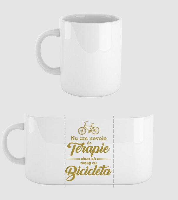 nu am nevoie de terapie, doar să merg cu bicicleta model alb pe tricou