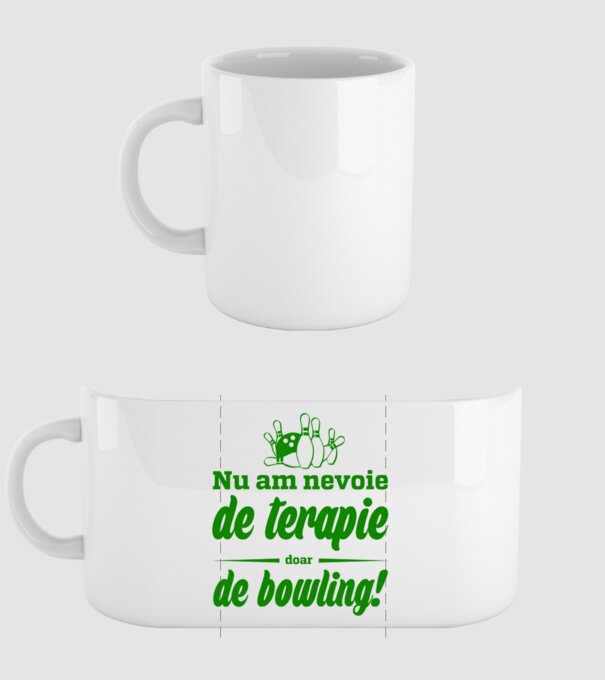 nu am nevoie de terapie doar de bowling model alb pe tricou